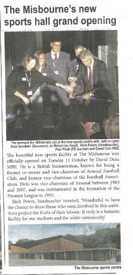 Misbournes sports hall grand opening