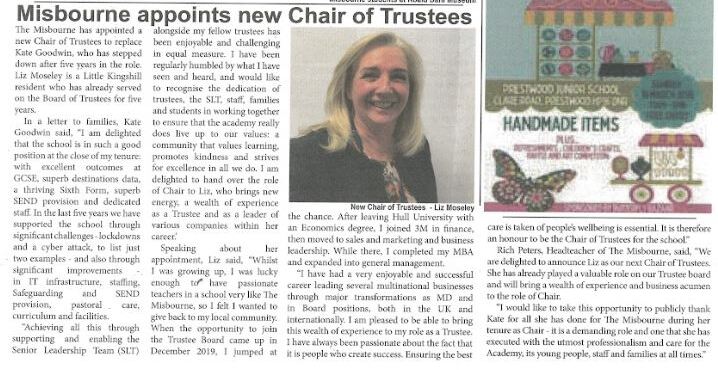 Misbourne appoints new head of trustees