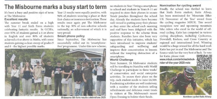 Misbourne marks a busy start to term