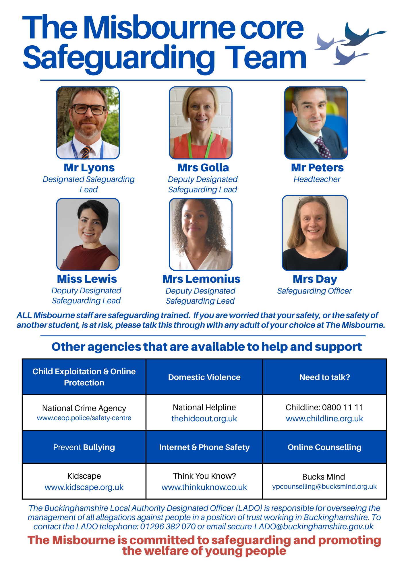 Safeguarding team poster July 2025